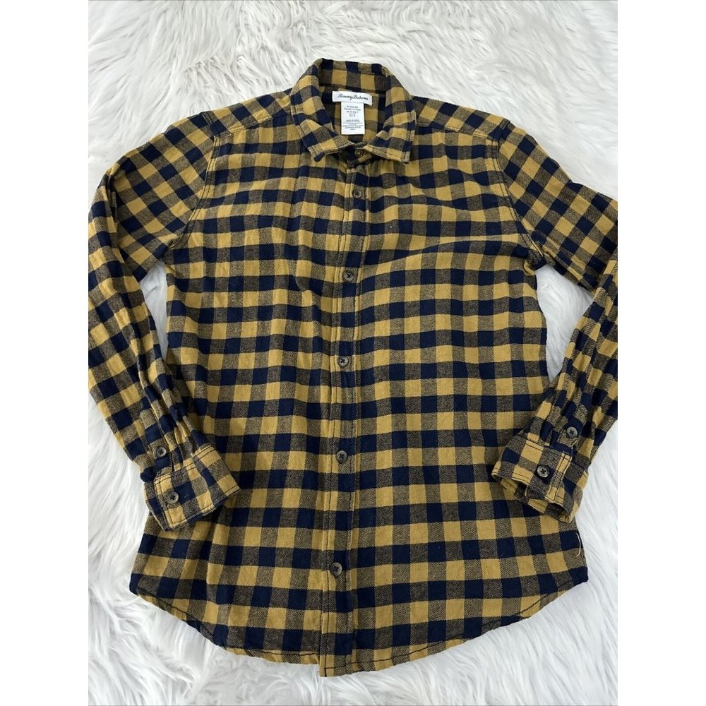 Tommy Bahama boys XXL (16) long sleeve button up plaid shirt